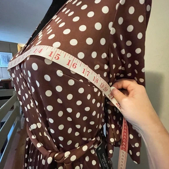 VENUS Black Polka Dot Wrap Jumpsuit XS - Picture 8 of 8